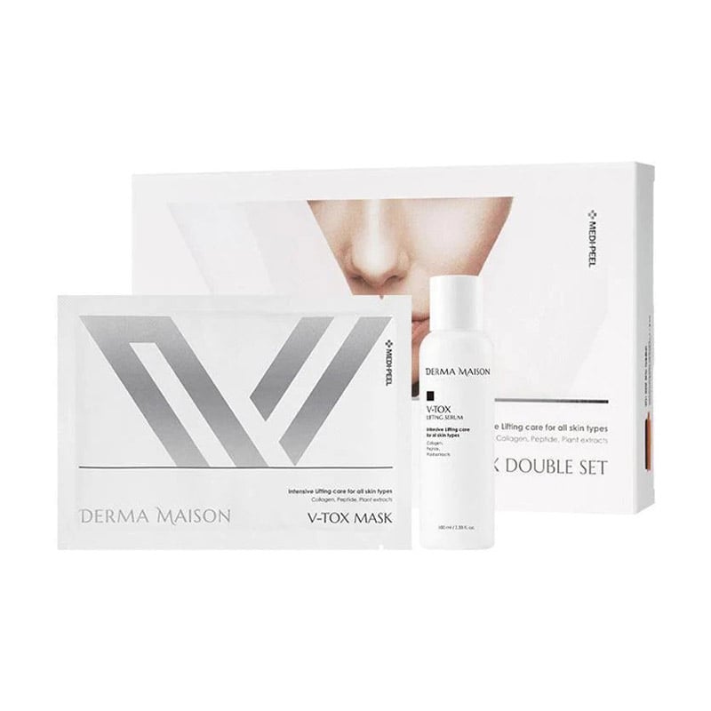 Набір для обличчя Medi-Peel Derma Maison V-Tox Double Set (ліфтінг-сироватка, 100 мл + тканинна маска, 10*1.6 г)